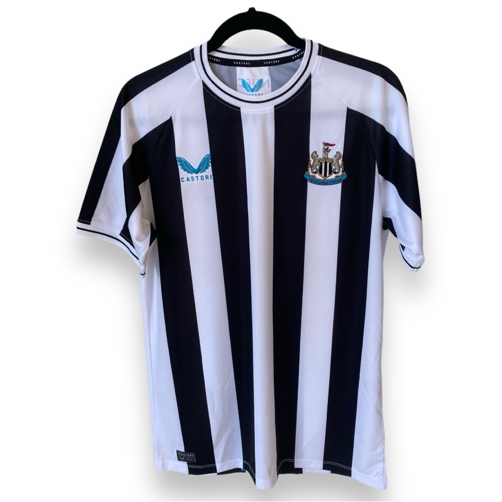 Jersey 2024-25 Castore 2023/24 - Authentic Football Shirt With Sela \u0026 Noon  Sponsorship Newcastle United Home Jersey, image size:1000x1000
